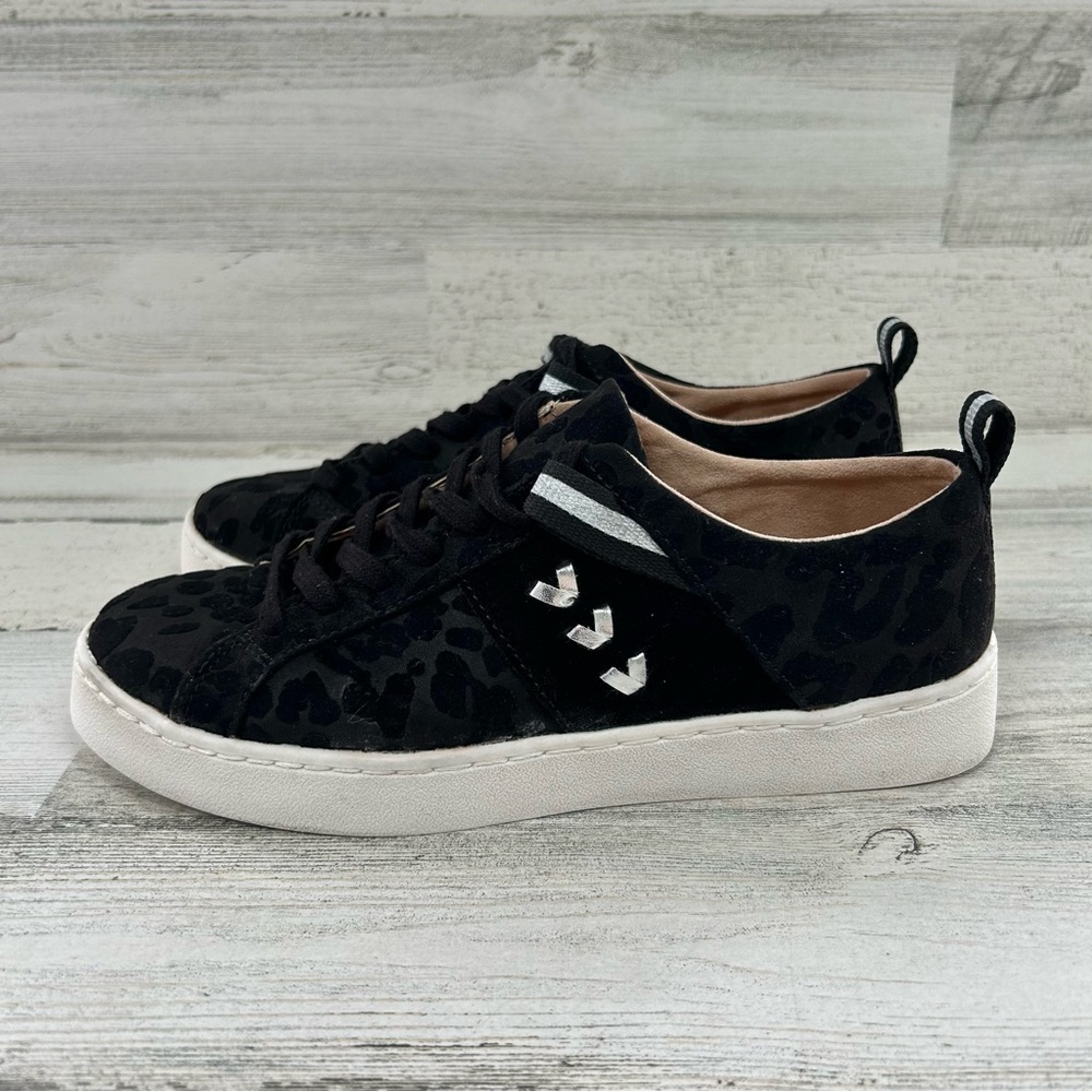 JACK ROGERS Ainsley Black Leopard Fashion Sneakers 6.5